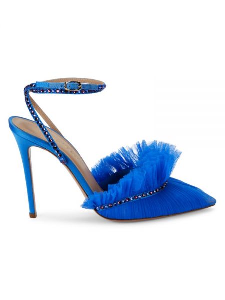 Туфли с рюшами Andrea Wazen синие