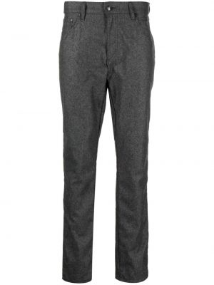 Flanelové rovné kalhoty Hackett šedé