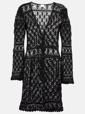 Mini vestido de algodón Anna Kosturova negro
