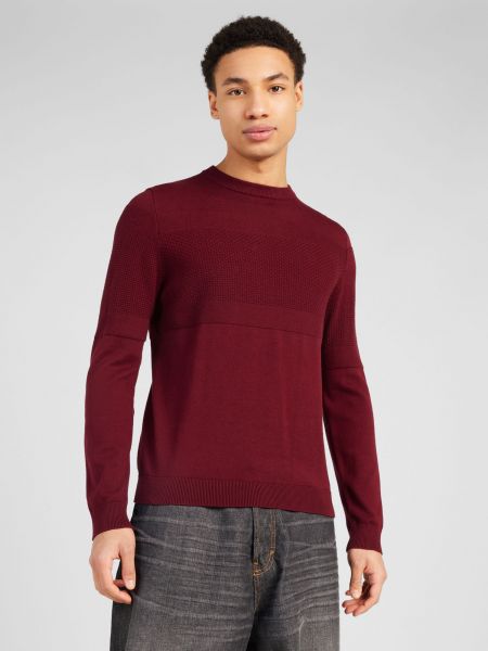 Пуловер Burton Menswear London винено червено