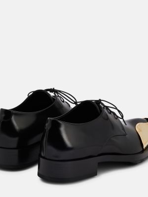 Usnjene brogue čevlji Jil Sander črna