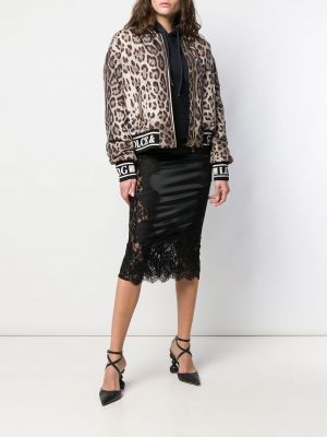 Bomber jaka ar apdruku ar leoparda rakstu Dolce & Gabbana