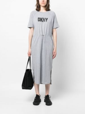 Kleid mit print Dkny grau