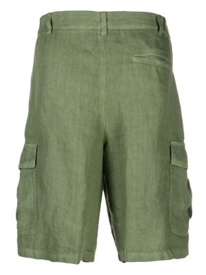 Shorts cargo 120% Lino vert