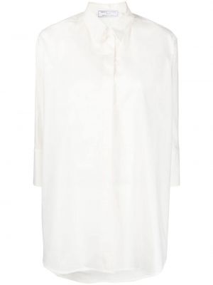 Риза с копчета с дълъг ръкав Société Anonyme бяло