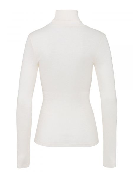 T-shirt manches longues en laine en soie Hanro blanc
