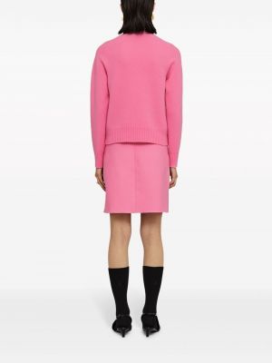 Woll pullover mit rundem ausschnitt Jil Sander pink