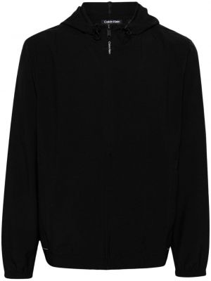 Vetrovka s kapucňou Calvin Klein čierna