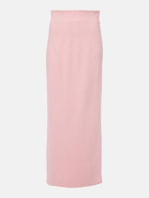 Длинная юбка с высокой талией Staud розовая