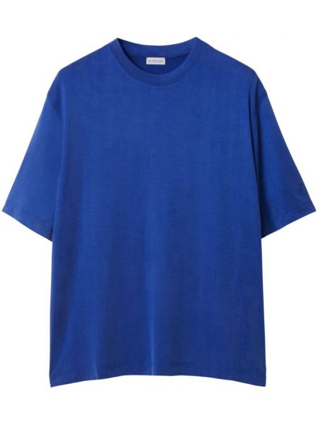 Тениска с кръгло деколте Burberry синьо