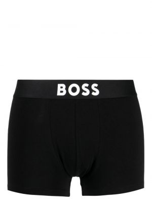 Bavlnené boxerky s potlačou Boss čierna