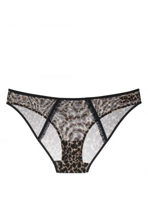Mesh unterhose mit print mit leopardenmuster Marlies Dekkers braun