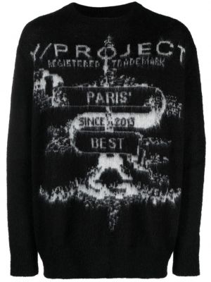 Жакардов пуловер Y Project черно