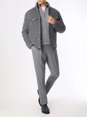 Кашемировый свитер Brunello Cucinelli серый