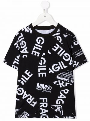 T-shirt för tjejer Mm6 Maison Margiela Kids svart