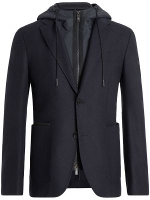 Hette lang blazer Zegna blå