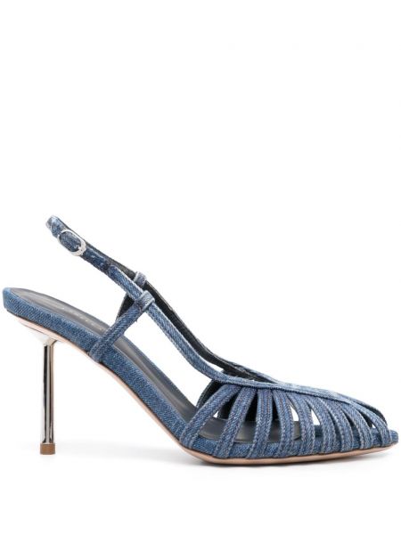 Полуотворени обувки с отворена пета Le Silla синьо