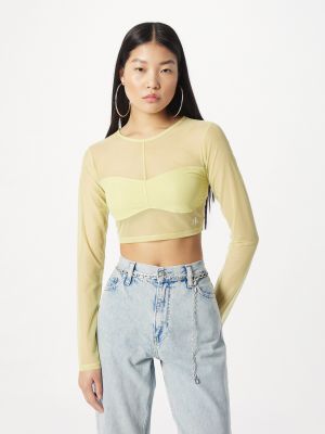 Marškinėliai Calvin Klein Jeans geltona
