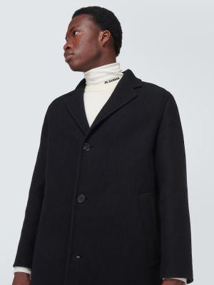 Palton de lână oversize Jil Sander negru