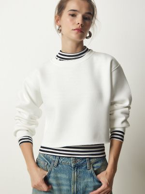 Adīti džemperis bez kapuces Happiness İstanbul balts