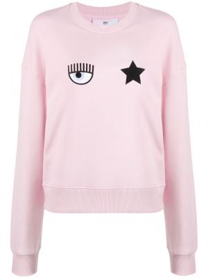 Sweatshirt aus baumwoll mit print Chiara Ferragni pink