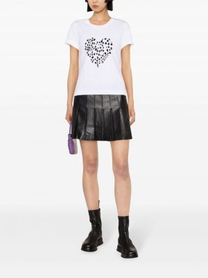 Herzmuster t-shirt aus baumwoll mit print Moschino Jeans weiß