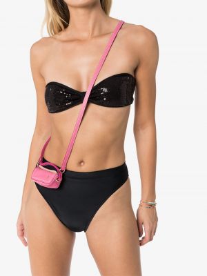 Bikini con lentejuelas Adriana Degreas negro