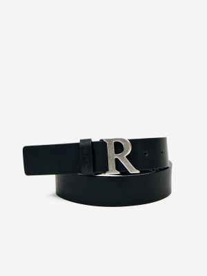 Černý kožený pásek Replay