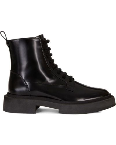 Krajkové šněrovací kotníkové boty Giuseppe Zanotti černé