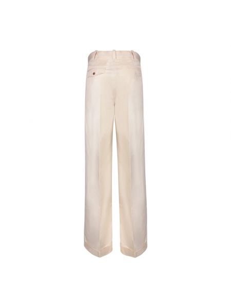 Pantalones de algodón Maison Kitsuné beige