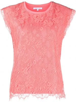 Tricou cu model floral din dantelă Patrizia Pepe roz