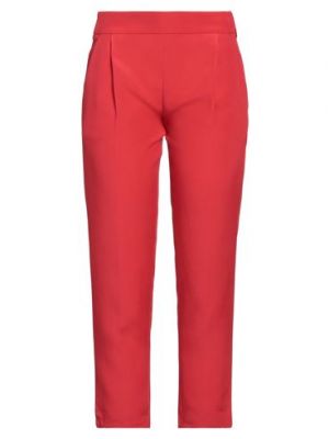 Pantalones de seda de algodón Giambattista Valli rojo