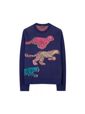 Jacquard strickpullover Ps By Paul Smith blau