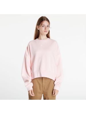 Oversized fleecový svetr Nike růžový