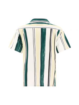 Camisa de algodón a rayas Lanvin verde