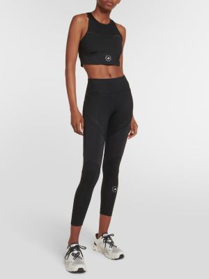 Pantalon de sport taille haute Adidas By Stella Mccartney noir