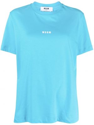 Pamut póló nyomtatás Msgm kék