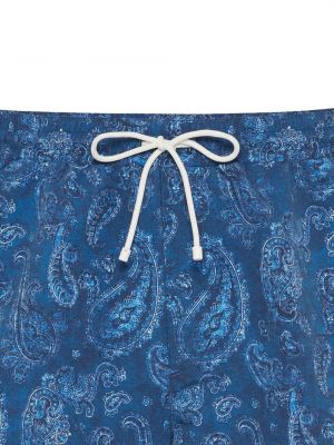Shorts à imprimé à imprimé paisley Brunello Cucinelli bleu