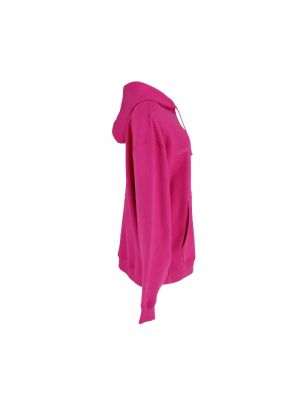 Bluza z kapturem bawełniana Valentino różowa