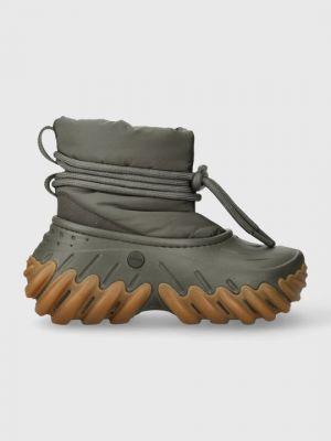Зимние ботинки Crocs зеленые