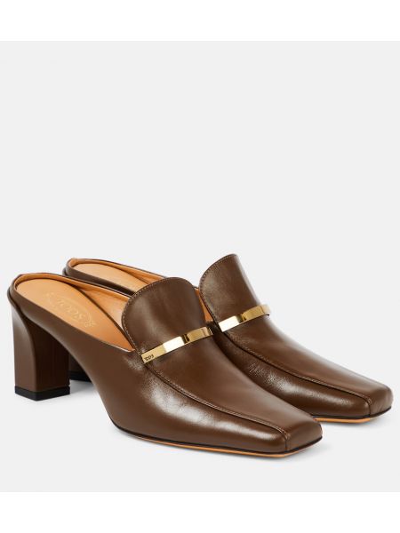 Läder mules Tod's brun