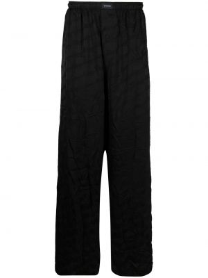 Žakárové nohavice Balenciaga čierna