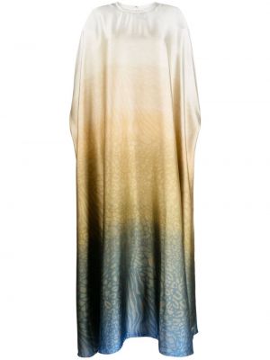 Jedwabna sukienka gradientowa Bambah brązowa