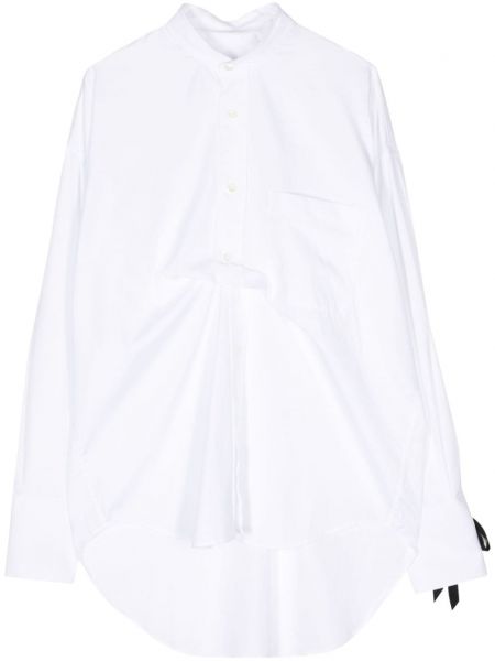 Kokvilnas krekls ar drapējumu Marina Yee balts