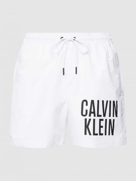 Kąpielówki z nadrukiem Calvin Klein Underwear białe