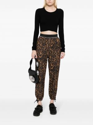 Leopardimustriga puuvillased püksid Undercover