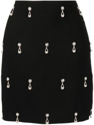 Křišťálové mini sukně Oscar De La Renta černé