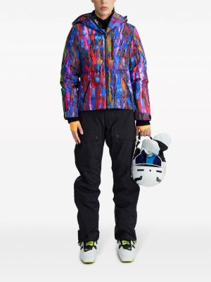 Veste de ski à imprimé à motifs abstraits Aztech Mountain bleu