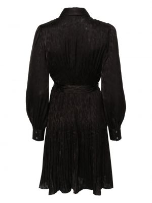 Kleid mit plisseefalten Dkny schwarz