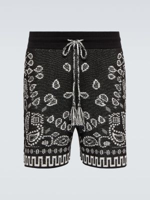 Shorts en coton Alanui noir